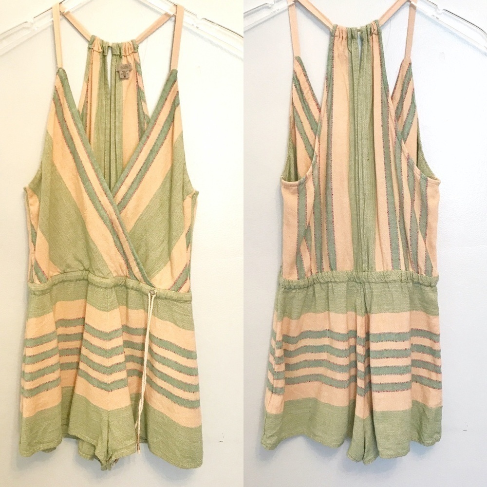 Urban Outfitters Ecote Fonda Striped Romper Size S - Picture 5 of 11
